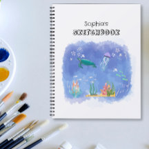 Aquarel Zeeleven Gepersonaliseerd Schetsboek