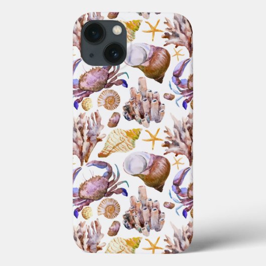 Aquarel Zeeleven Patroon 4 Case-Mate iPhone Case (Achterkant)