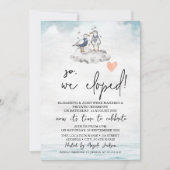 Aquarel Zeemeeuwen Strand Bruiloft Vluchten Kaart (Voorkant)