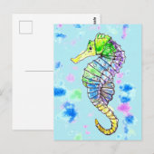 Aquarel zeepaardje briefkaart (Voorkant / Achterkant)