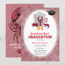 Aquarel Zeevruchten Kook Graduation Party Uitnodig