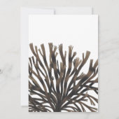 Aquarel Zeewier Beperkte Trouwgastenlijst Aankondiging (Achterkant)