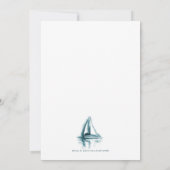 Aquarel Zeilboot Datum Wijzigen Kaart (Achterkant)