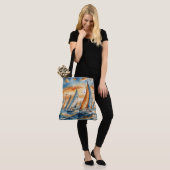 Aquarel Zeilboot Regatta Tote Bag (Op model)