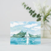 Aquarel Zeilnatuur Landschap Briefkaart (Staand voorkant)