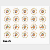 Aquarel zelfgemaakte Gingham ananassap Label (Vel)