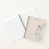 Aquarel Zingende Nachtegaal Spiraal Notebook Notitieboek (Binnen)
