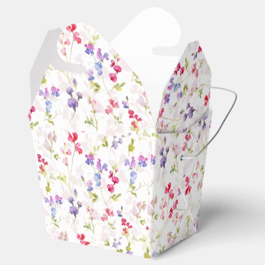 Aquarel Zoete Erwten bloemig Bedankdoosjes (Geopend)