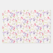 Aquarel Zoete Erwten  bloemig Inpakpapier Vel (Voorkant)