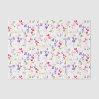 Aquarel Zoete Erwten  bloemig Tissuepapier