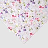 Aquarel Zoete Erwten  bloemig Tissuepapier (Detail)