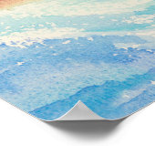 Aquarel Zomerstrand Poster (Hoek)