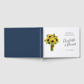 aquarel zonnebloem boeket bruiloft gastenboek (Volledig)