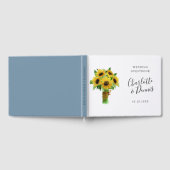 aquarel zonnebloem boeket bruiloft gastenboek (Volledig)