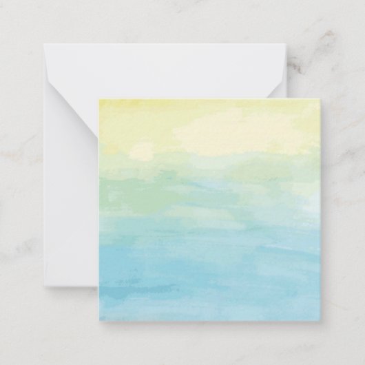 Aquarel Zonsondergang Notitiekaartje (Voorkant)