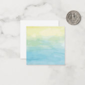Aquarel Zonsondergang Notitiekaartje (Voorkant / Achterkant in situ)