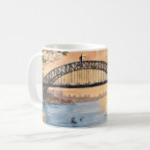 Aquarel Zonsondergang: Sydney Harbour Brilliance Koffiemok (Voorkant links)