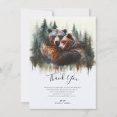 Aquarelberen Rustieke Wildernis Dank Je Kaart (Voorkant)