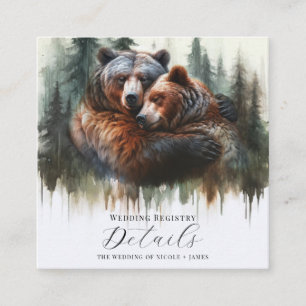 Aquarelberen Rustieke Wildernis Details Vierkante Visitekaartje