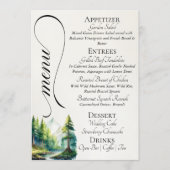 Aquarelbergen & Monogram Menu (Voorkant)