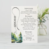 Aquarelbergen & Monogram Menu (Staand voorkant)