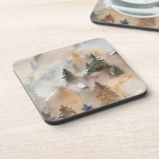 Aquarelbos Bier Onderzetter (Linkerzijde)