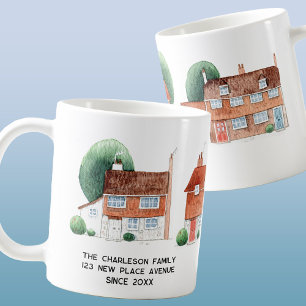 Aquarelhuis Nieuw Thuis Persoonlijk Koffiemok