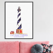 Aquarelillustratie Cape Hatteras-vuurtoren Poster