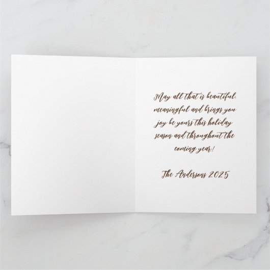 Aquarelillustratie van een vintage kerstkaart kaart (Binnen)