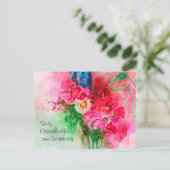 Aquarell Blumenstrauß Glückwünsche zum Geburtag Briefkaart (Staand voorkant)