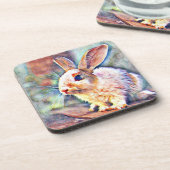 aquarell bunny bier onderzetter (Linkerzijde)