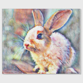 aquarell bunny cadeaupapier (Vlak)