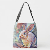 aquarell bunny crossbody tas (Achterkant)