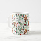 Aquarell Christmas Pattern Lebkuchen Kaffeetasse Koffiemok (Voorkant links)