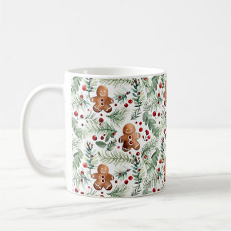 Aquarell Christmas Pattern Lebkuchen Kaffeetasse Koffiemok