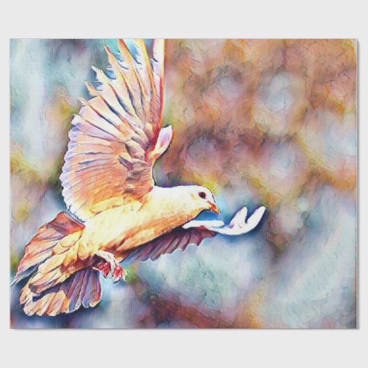 aquarell dove cadeaupapier (Vlak)
