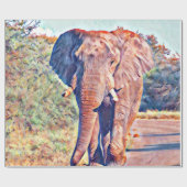 aquarell elephant cadeaupapier (Vlak)