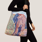 aquarell elephant crossbody tas (Dichtbij)
