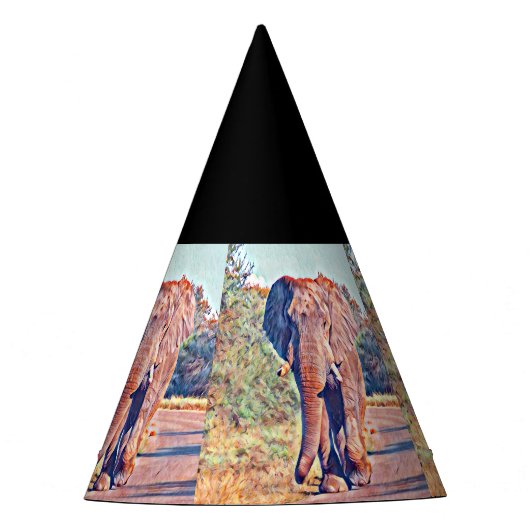 aquarell elephant feesthoedjes (Voorkant)