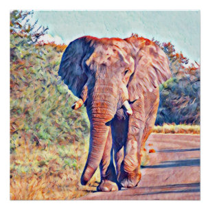 aquarell elephant perfect poster