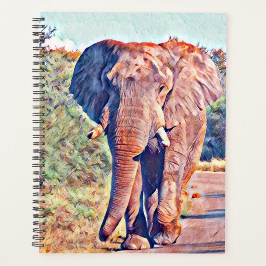aquarell elephant planner (Voorkant)
