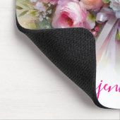 Aquarell Flowers Calligraphy Script Your Name Muismat (Hoek)