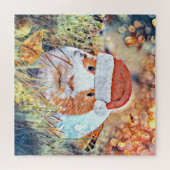 aquarell kerstmis guinea legpuzzel (Horizontaal)
