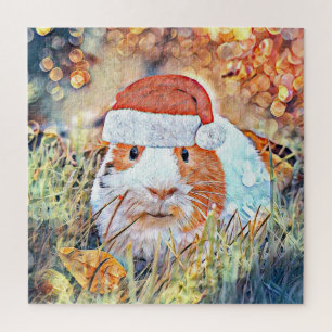 aquarell kerstmis guinea legpuzzel