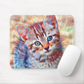 aquarell kitten muismat (Met muis)