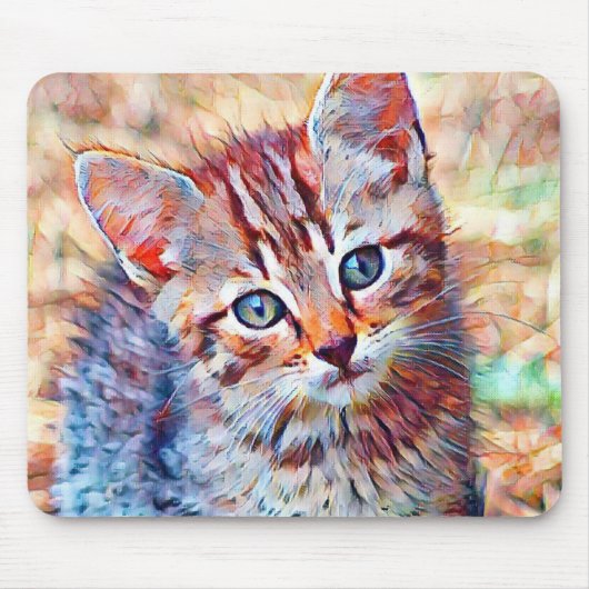 aquarell kitten muismat (Voorkant)