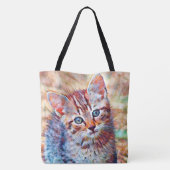 aquarell kitten tote bag (Achterkant)