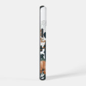 Aquarell Landschaftsbild, Berg vor idyllischem See iPhone 15 Case (Rechterkant)