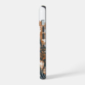 Aquarell Landschaftsbild, Berg vor idyllischem See iPhone 15 Case (Linkerkant)