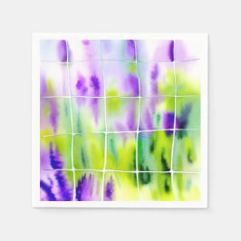 Aquarell Lavendel Wiese Servet